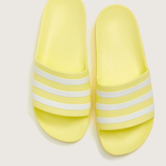 yellow adidas sandals